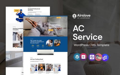 Airslove - Air Conditioner Service WordPress Elementor Theme theme free